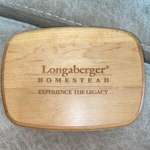 Longaberger Homestead Solid Wood Lid 7-1/4” x 5-1/4” experience the legacy.